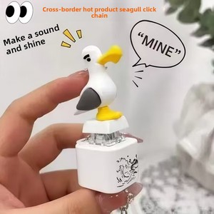Llavero de goma termoplástica creativo con botón de voz y luz de pájaro pequeño Seagull <span class=keywords><strong>Mine</strong></span>, antiestrés - Product Image 3