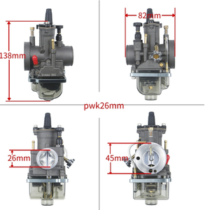 Venta al por mayor de suministro a granel personalizado OEM PWK 24 34mm Power Jet Racing 250cc Scooters <span class=keywords><strong>Dirt</strong></span> Bike ATV carburador gris cubierta transparente - Product Image 3