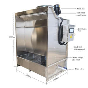 ตู้ดูดฝุ่นแบบมีผนังน้ำสำหรับพ่นสีเฟอร์นิเจอร์ในห้องพ่นสี - Product Image 2