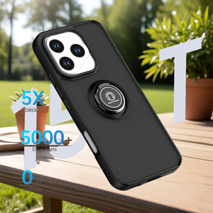 Lujo Honor 400 Lite <span class=keywords><strong>5G</strong></span> Funda para teléfono móvil Anillo translúcido transparente Soporte a prueba de golpes TPU PC 2 en 1 Selección multicolor OEM - Product Image 5