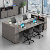 Bureau d'ordinateur et chaise à écran de personnel, combinaison simple et moderne 4 6 personnes bureau de employé de banque du personnel