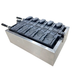 Machine de nourriture de rue de corée, Machine à poisson à cinq bouche ouverte Taiyaki, Machine à gâteau de poisson - Product Image 6