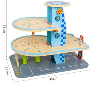 Ensemble de jouets de course de voiture de <span class=keywords><strong>Garage</strong></span> en <span class=keywords><strong>bois</strong></span> pour enfants, jeux éducatifs Montessori OEM Parent-enfant, cadeaux d'anniversaire pour enfants - Product Image 6