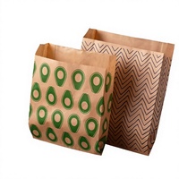 Sacs en papier kraft biodégradables de qualité alimentaire Ecos, résistants à la graisse, thermoscellables, impression flexographique, tailles personnalisées certifiées, pour frites