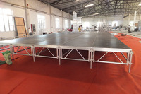 Système d'insertion en aluminium, plateforme modulaire portable, légère, antidérapante, hauteur réglable, scène extérieure pour événements
