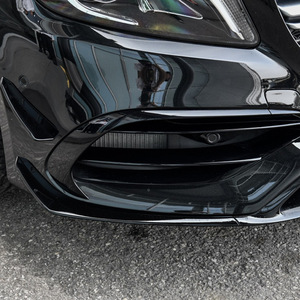 Cardimanson Mercedes-Benz A-Class W176 Front Bumper Lip Canards Full Set ABS Piano Black 2016-2018 - Product Image 4