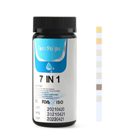 Bandelettes de test de pH 7 en 1 pour piscine, papier de test de pH, bandelettes de test de pH, pH-mètre, adapté à l'eau potable, à l'aquarium, à la piscine, au spa, à l'industrie