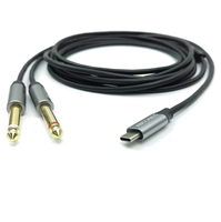 ABCCABLS type-c Double 6.35 cavalier grand câble de microphone Audio à deux cœurs puce décodeur intégrée PVC Home cinéma lecteur DVD voiture