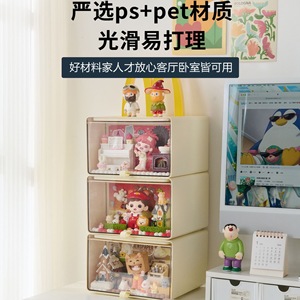 Acrylic Display <b>Box</b> Drawer Style Transparent Organizer For Blind <b>Box</b> Figurines Desk <b>Storage</b> <b>Stackable</b> With Lid And Compartments - Product Image 5