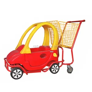 RH-SK03 1400x580x960mm centro commerciale di Plastica Carino per bambini carrello della spesa con il giocattolo auto