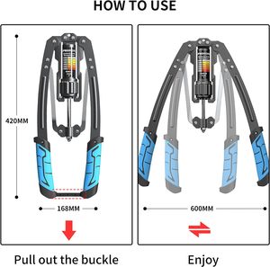 PROIRON  Appareil de musculation hydraulique réglable en acier inoxydable pour les bras, équipement de fitness pour les biceps, entraîneur musculaire unisexe - Product Image 5