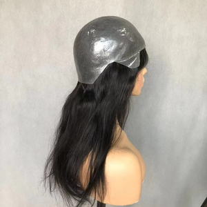 Peluca Médica de PU Fino para Mujer, 100% Cabello Humano Remy con Cutícula Alineada, Atada a Mano, Prótesis Capilar para <span class=keywords><strong>Alopecia</strong></span>, En Stock - Product Image 4
