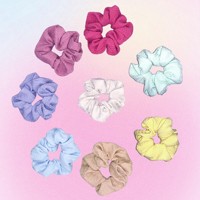 Chenghe Scrunchies en coton personnalisés, scrunchies en jersey, attaches pour cheveux douces pour femmes, scrunchies en tissu doux et confortable, style français