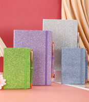Carnet de notes en cuir à paillettes A5 A6, bloc-notes créatif à sequins, journal intime personnalisé haut de gamme, cadeau, vente en gros