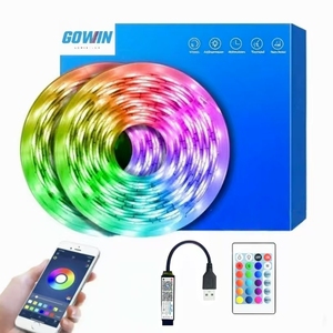Bande Lumineuse <span class=keywords><strong>LED</strong></span> RGB 5V USB 5050 60LEDs/m Cuivre Certifiée CE RoHS Intelligente Résidentielle pour Salon Disponible en Longueurs de 10m, <span class=keywords><strong>20m</strong></span>, 30m - Product Image 1