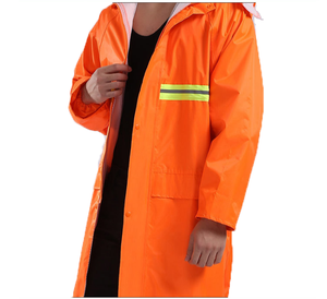 DFC20 Veste de pluie longue à capuche personnalisable, imperméable, poncho de sécurité d'urgence - Product Image 2