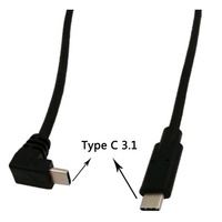 Vergoldetes USB3.1 Typ-C Stecker-auf-Buchse Winkel-Verlängerungskabel Reiner Kupferleiter 5A Schnellladung Datenübertragung für Kamera