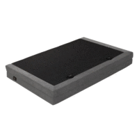 Cadre de lit moderne réglable avec LED double table de massage intelligente et lit pour chambre à coucher Base de lit King Size avec bois rembourré Marron