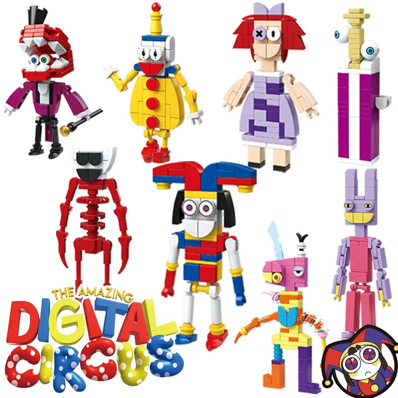 Creative new THE AMAZING DIGITAL CIRCUS digital circus around clown Building blocks toys