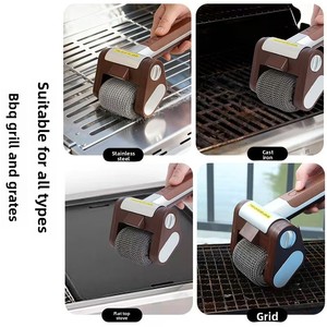 Brosse de nettoyage électrique sans fil pour barbecue transfrontalier, en acier inoxydable, pour grille de cuisson, rechargeable, portable et lavable - Product Image 2
