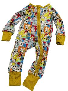 Özel uzun kollu çift fermuar bambu Zippy bambu yenidoğan bebek fermuar özel bebek giysileri özelleştirilmiş çocuk giyim - Product Image 4