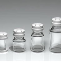 Flacon en verre stérile de 10 ml avec bouchon en caoutchouc gris pour la conservation des réactifs