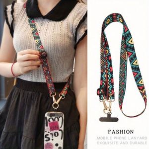 Mobile Phone <b>Lanyard</b> Necklace Cross-body Leopard Print Adjustable Shoulder Width Pendant Anti Loss Sling Belt Clip - Product Image 3
