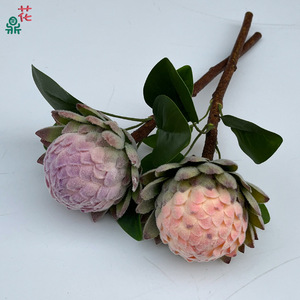 Artificial King Protea <b>Flowers</b> <b>Silk</b> <b>Flower</b> High Simulation Home Decor Photography Props Wedding Decoration - Product Image 2