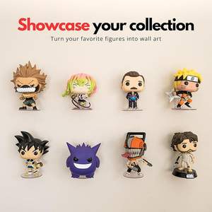 Étagère murale moderne en plastique adhésif à plusieurs niveaux pour figurines, support léger pour figurines d'<span class=keywords><strong>action</strong></span>, étagère facile à monter - Product Image 3