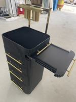 Chariot de rangement roulant haut de gamme pour salon de coiffure, avec 5 tiroirs pour le rangement et l'organisation des outils de coiffure