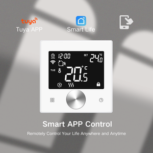 เทอร์โมสตัทลูกบิดอัจฉริยะหน้าจอแสดงผลแบบเรียลไทม์ล่าสุดสำหรับควบคุมอุณหภูมิน้ำร้อนที่พื้นในบ้านพร้อมเทอร์โมสตัทล็อคข้อมูลเด็ก - Product Image 4