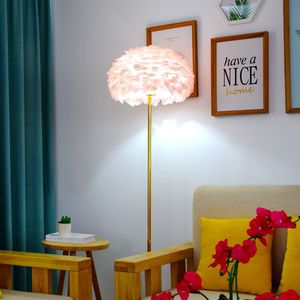 Nhà Máy Đèn Trong Nhà Đèn Sàn Bằng Đồng Đèn Với Lông Chụp Đèn Thiết Kế Đèn Sàn Lông Shades Lông Ánh Sáng Bóng Râm - Product Image 5