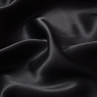Tissu en Soie Charmeuse de Mûrier 100% Pure Naturelle, Épais, Tissé, Noir, pour Foulards, Kaftans et Chemises, Vente en Gros Italie Vietnam