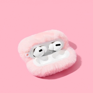 <span class=keywords><strong>Coque</strong></span> en TPU souple en peluche en forme de <span class=keywords><strong>coeur</strong></span> de couleur pure Protection complète étui pour écouteurs antichoc 1 2 pour <span class=keywords><strong>Airpods</strong></span> 3 4 Pro Pro2 - Product Image 2