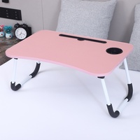Support de tablette pliable moderne en MDF, table de lit portable réglable en bois, multifonctionnel pour dortoir, maison, bureau, école