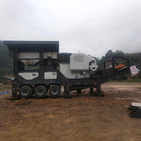 Station de concassage mobile à mâchoires, capacité d'alimentation ≤760 mm, 120~650 T/h, concasseur de pierres primaire autopropulsé pour l'exploitation minière et les carrières