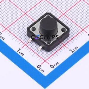 TS127TP 250gf 009 Tactile Switch SMD-4P,12x12mm Switch Single Pole Single Throw 2.5N Vertical Mount 12mm - Product Image 1