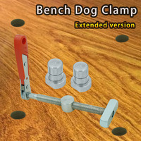 Banc de travail du bois Inserts de frein pour chien Pinces d'établi Étau de fixation à pince fixe rapide de bureau pour outils de menuiserie YOMO trou de 19/20mm