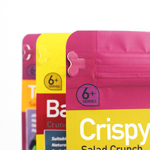 Sac à fond plat personnalisé imprimé, résistant aux odeurs, de qualité alimentaire, pour aliments congelés, avec fermeture éclair sur un côté - Product Image 5