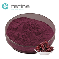 Poudre de pétales d'hibiscus pure soluble dans l'eau, extrait de roselle, poudre de roselle pure pour la beauté et les soins personnels