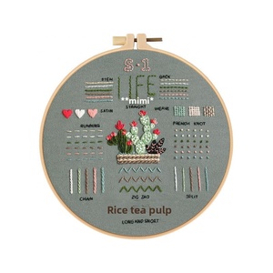 Kits de broderie pour débutants adultes, kit de démarrage de la broderie avec motif, point de croix - Product Image 5