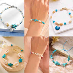 Joyería Bohemia americana europea, concha de estrella de mar, cuentas de arroz, pulsera con cuentas, brazalete para vacaciones en la playa de verano - Product Image 5
