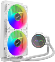 Pendingin Cair CPU AIO ALSEYE Warna Putih 120mm Y240-WA-ARGB untuk Casing PC Gaming
