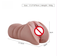 Dual-Channel-Masturbator für Männer mit Doppel-Eingang: Realistische Vagina & Anus Stroker-Hülle aus weichem Silikon – Sexspielzeug für Erwachsene