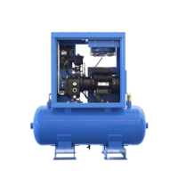 Compresor de Aire Pequeño de 2.2KW 3HP, Compresor de Tornillo Silencioso, Compresor de Aire Industrial Sin Aceite con Tanque de 100L