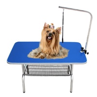 Table de toilettage pour animaux pliable, portable, antidérapante, avec structure en acier inoxydable pour grands chiens et chats, bain, toilettage, séchage, salons pour animaux