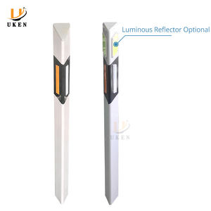 スチールPVC垂直地上マウントホワイト高反射警告路側交通デリニエーターポストメーカー価格 - Product Image 3