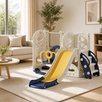 VSUCH Ensemble de jeu 3 en 1 pour enfants : toboggan, balançoire et escalier d'escalade, toboggan extra long pour salle de jeux et maison