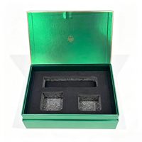 Boîte cadeau rigide personnalisée, boîte d'emballage de luxe pour ensemble cosmétique et soins de la peau, avec insert en mousse EVA, logo en estampage à chaud, boîte en papier rigide