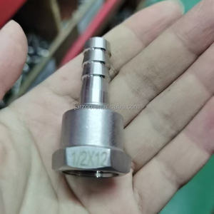 Acier inoxydable 304 316 1/2 "Barb X 1/2" Adaptateur de tuyau femelle Mamelon de tuyau - Product Image 4